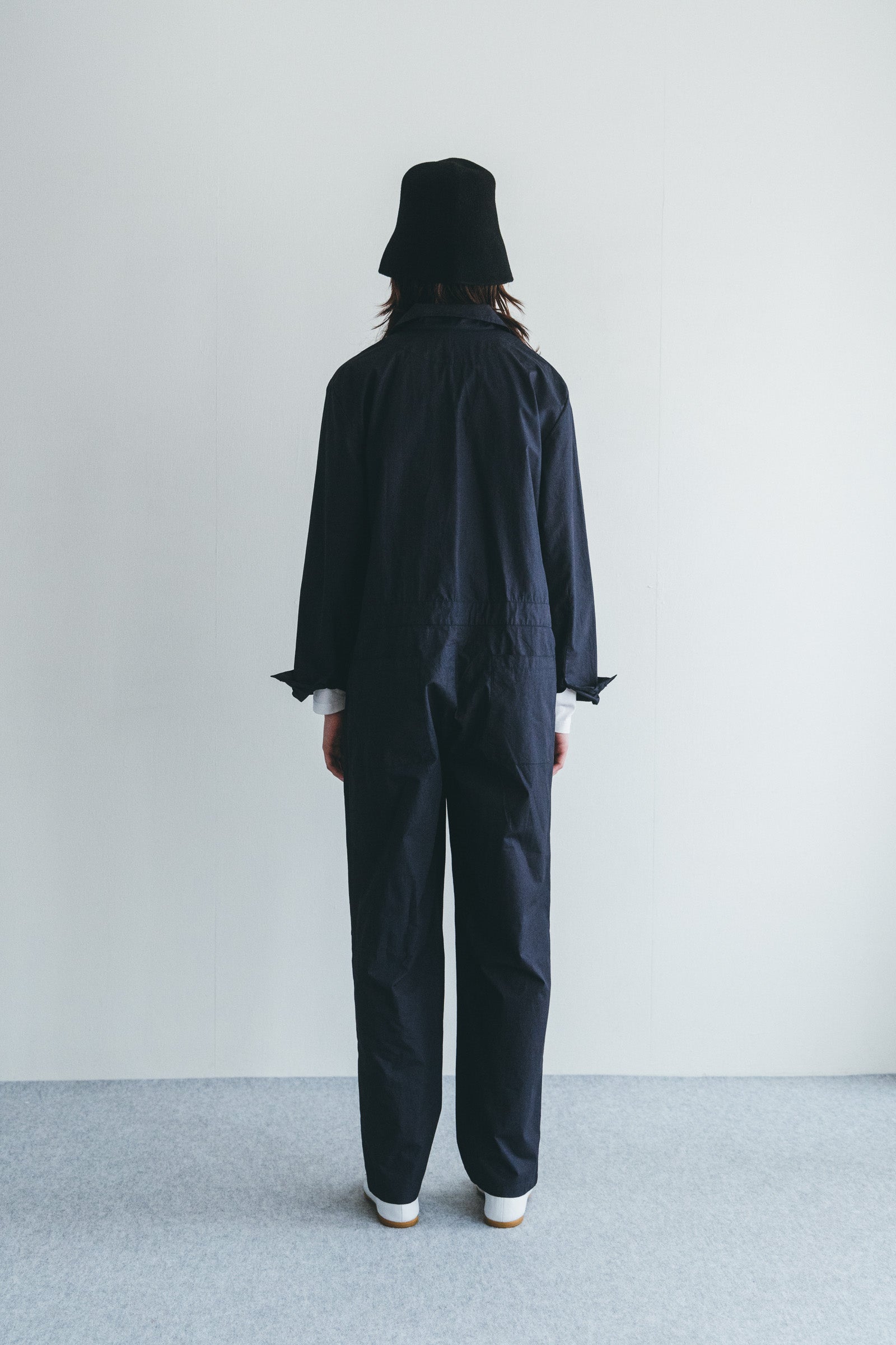 Women Relaxed Fit Buttoned Straight Jumpsuit - Navy