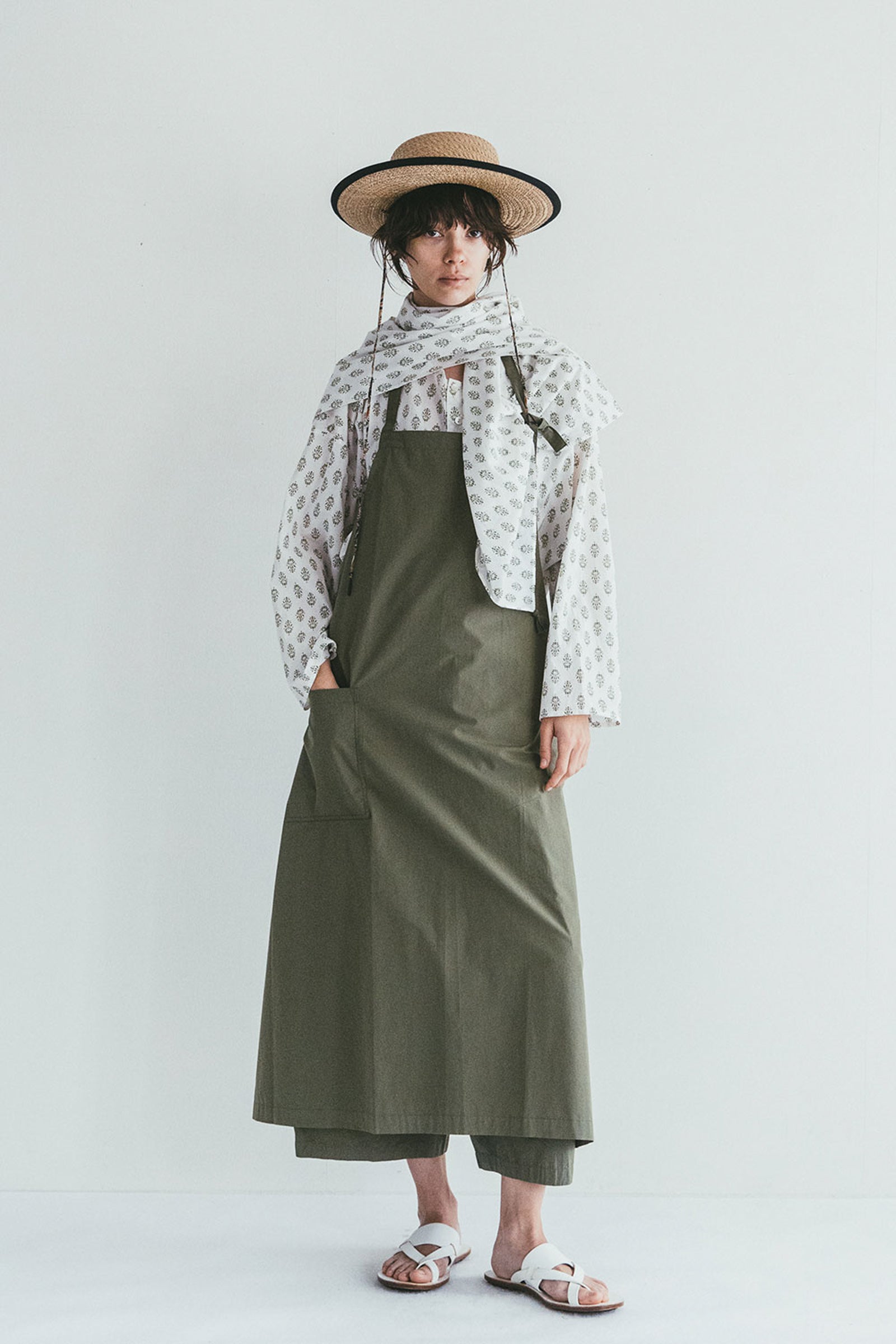 Heavy Cotton Sturdy Unisex Apron with Pocket - Sage green