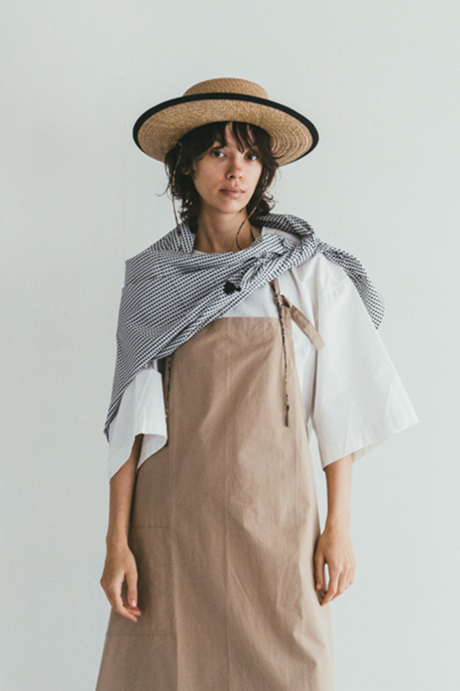 Cotton Square Scarf - Print Black Arrow