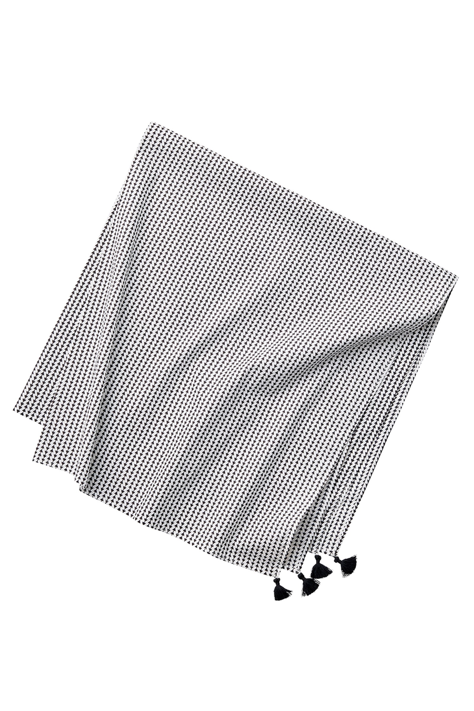 Cotton Square Scarf - Print Black Arrow