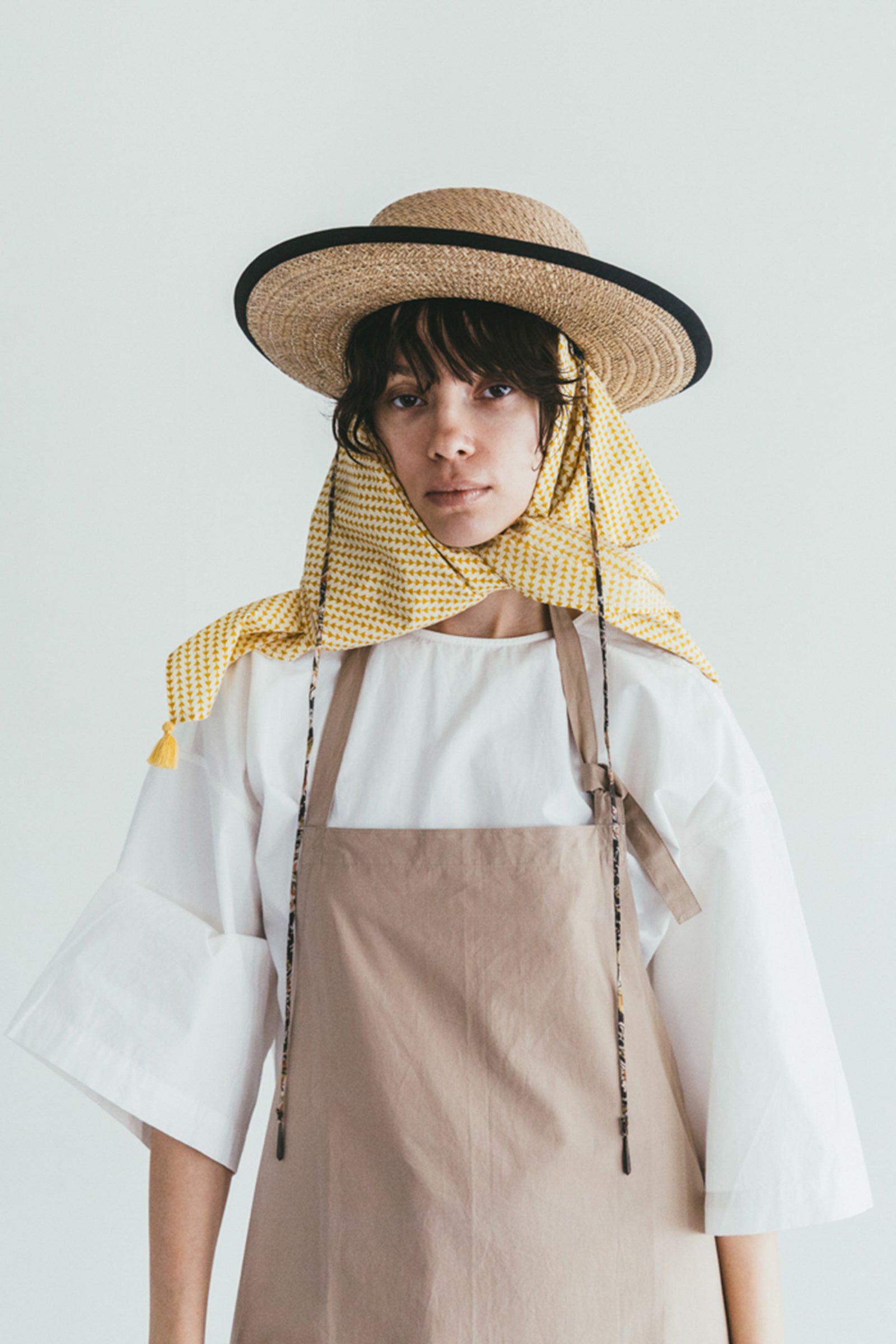 Cotton Square Scarf - Print Yellow