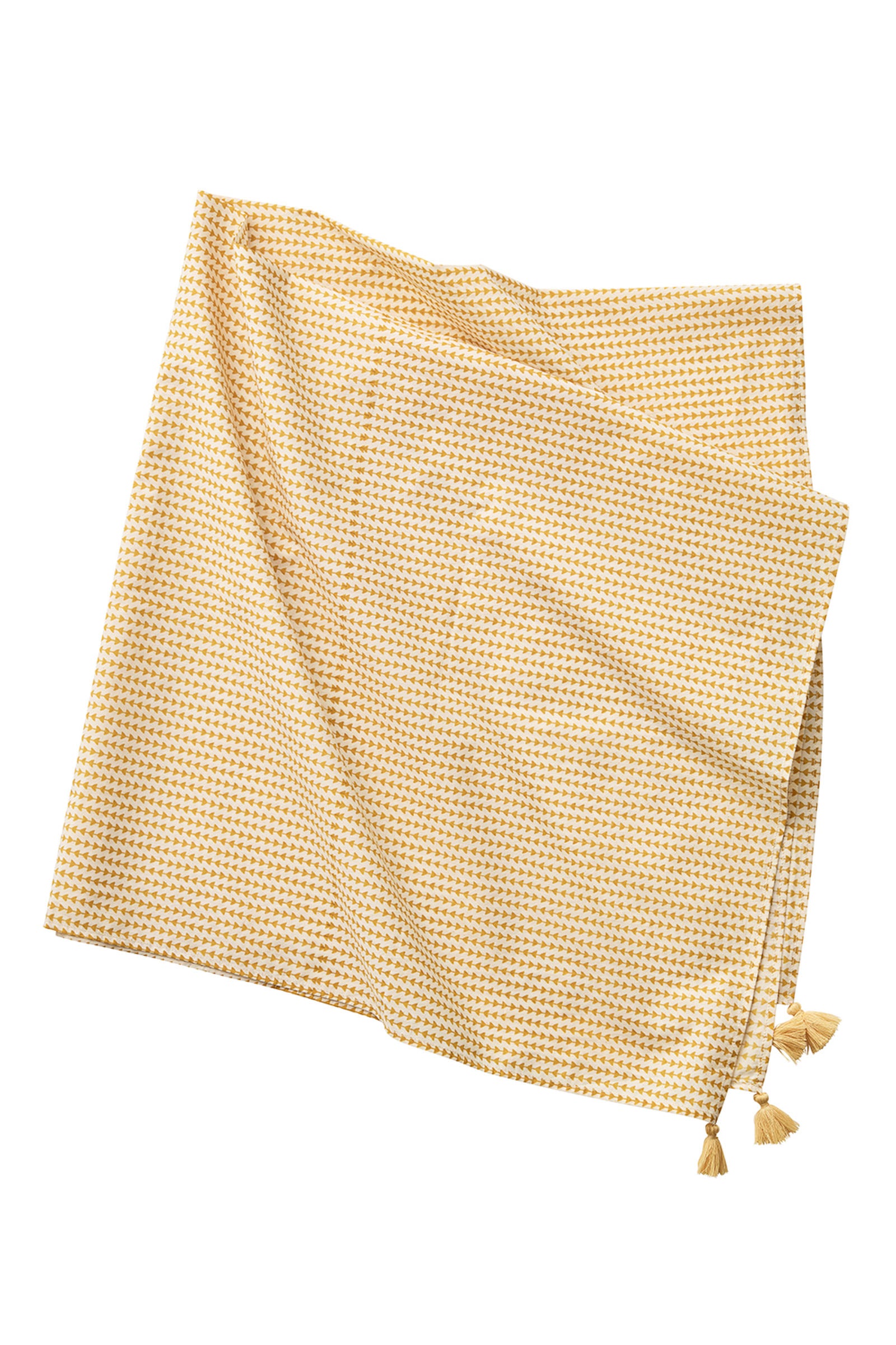 Cotton Square Scarf - Print Yellow