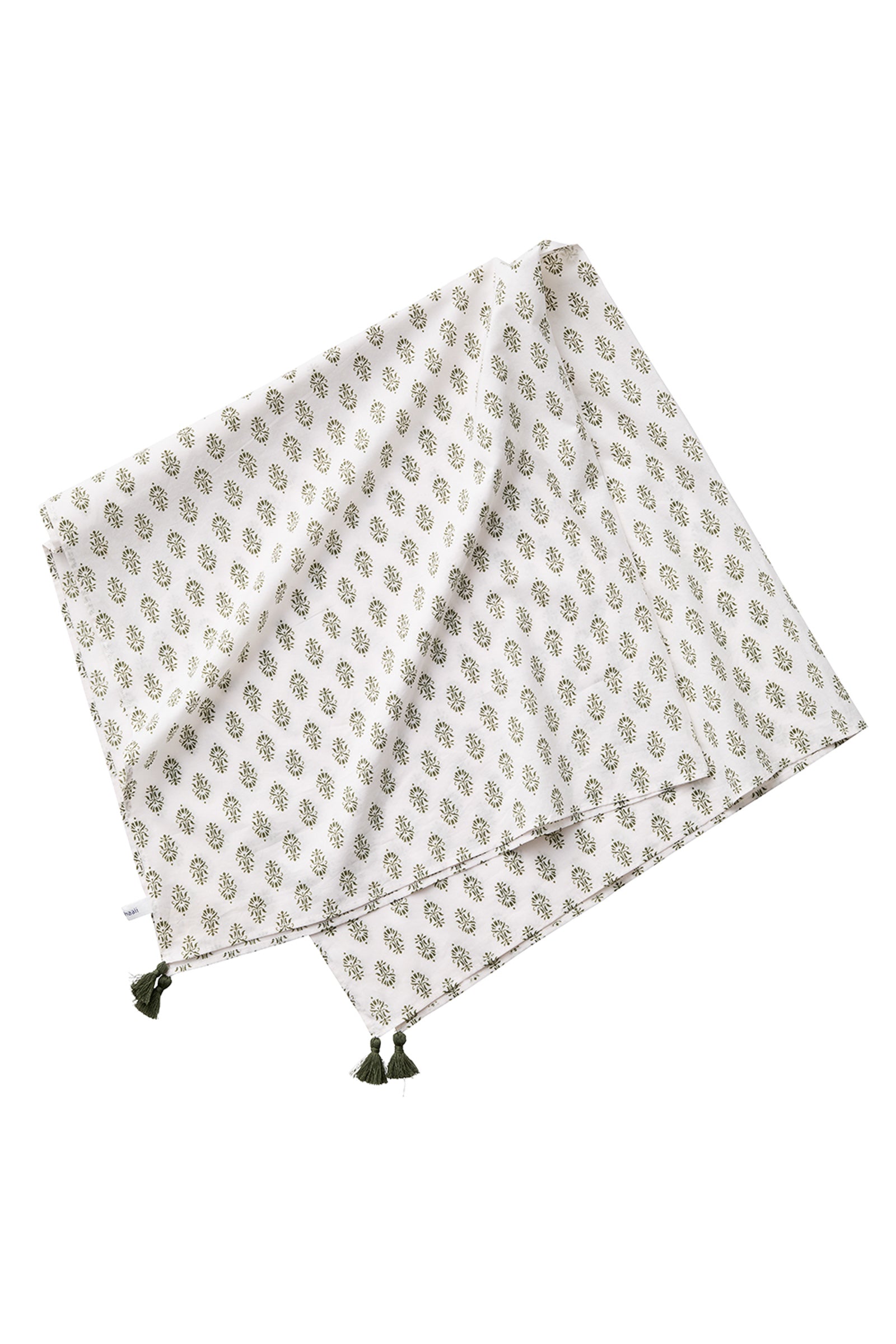 Cotton Square Scarf - Print Sage Green