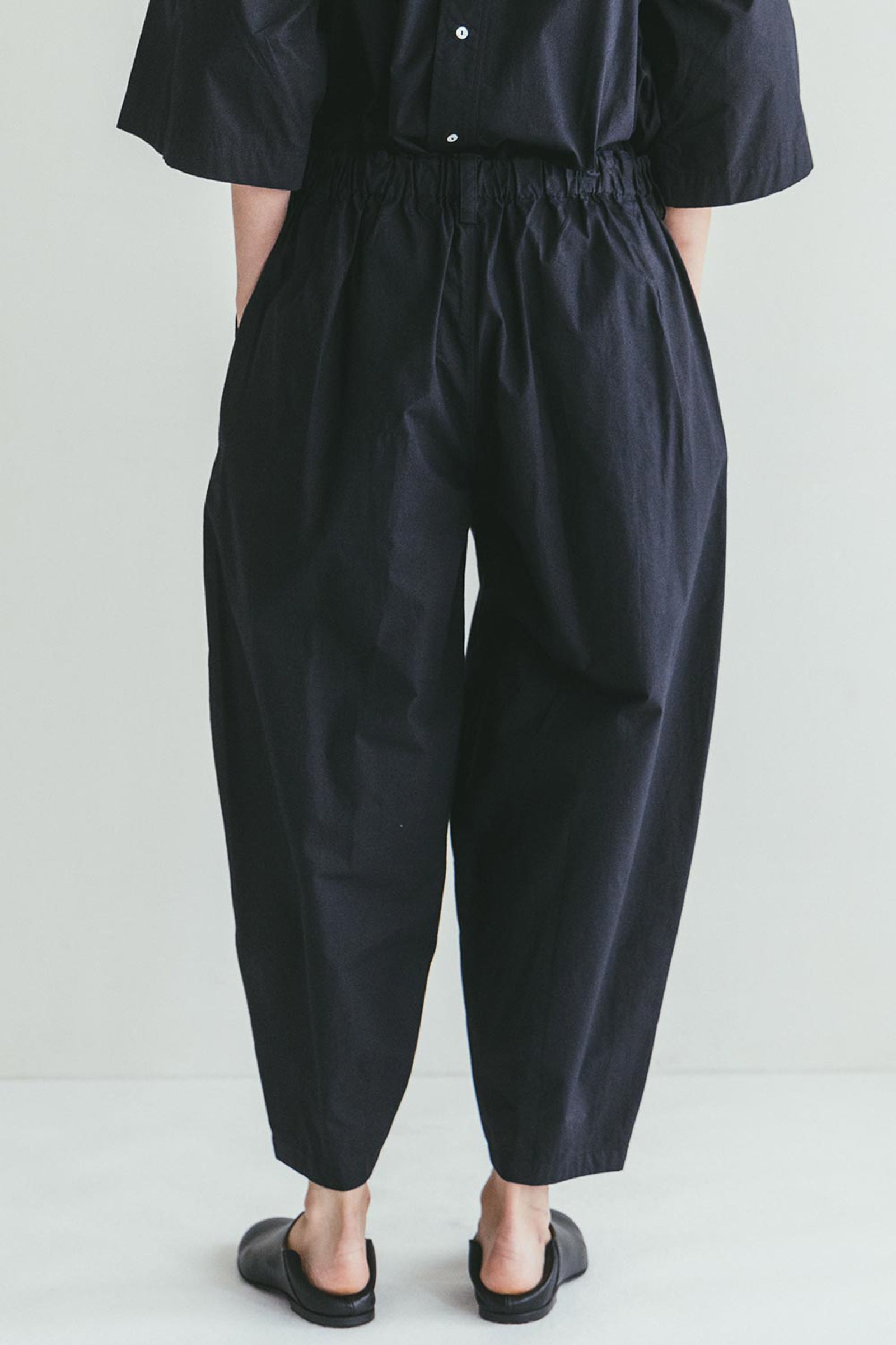 Women Cotton Relaxed Pants - Navy