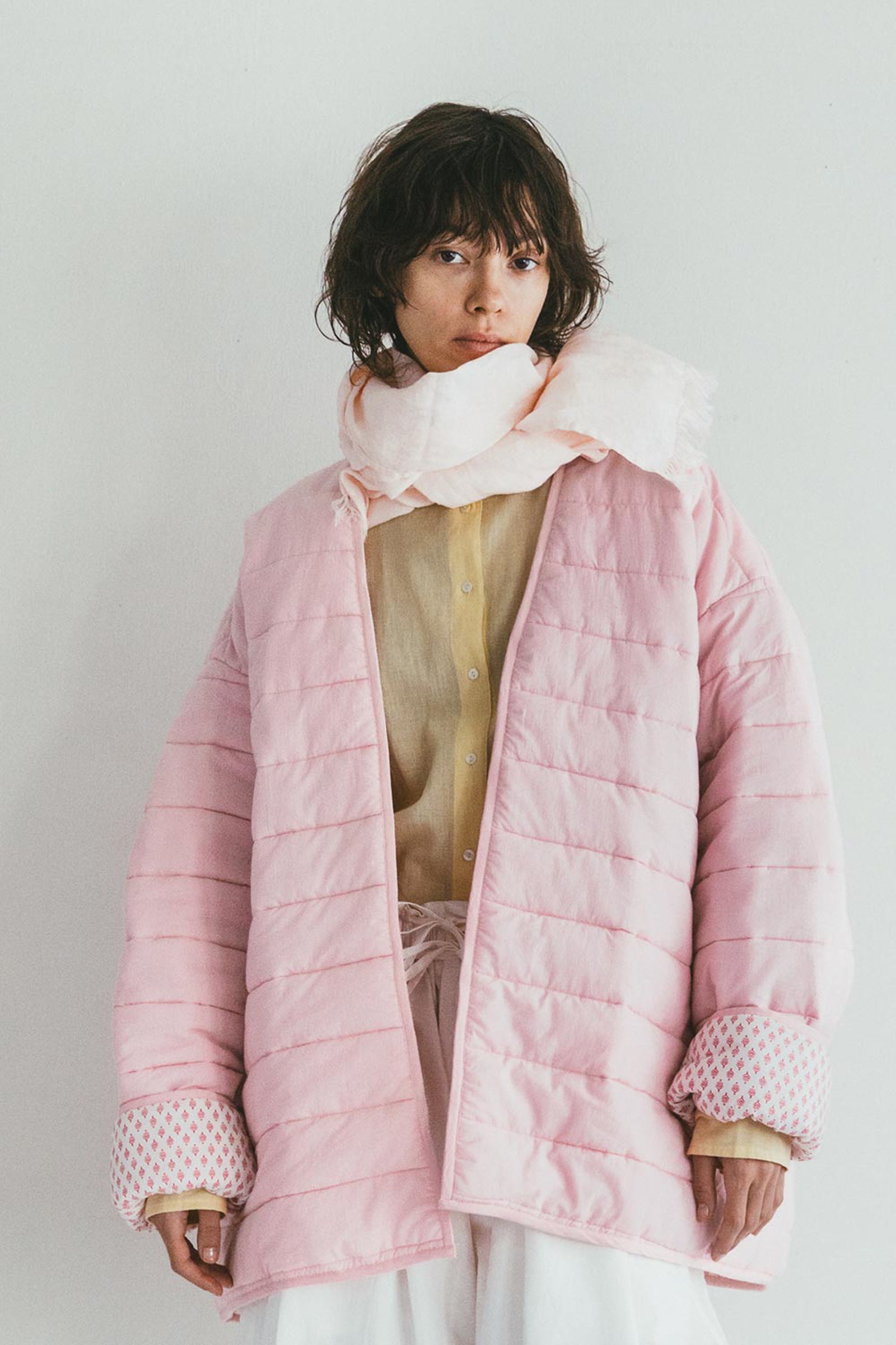 Relaxed Women Quilted Reversible Spring Jacket - Pink