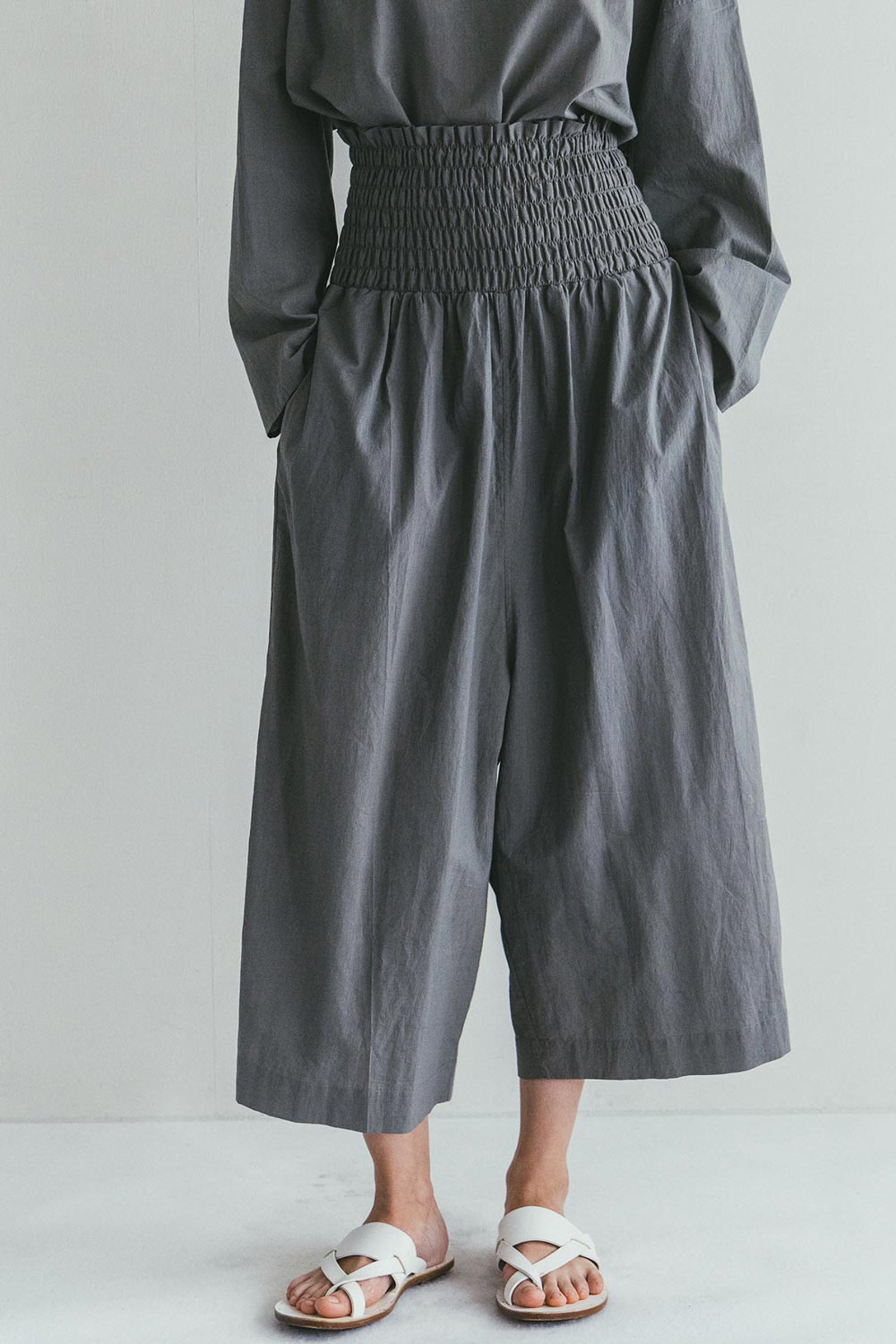 Women Cotton Shiring Pants - Grey