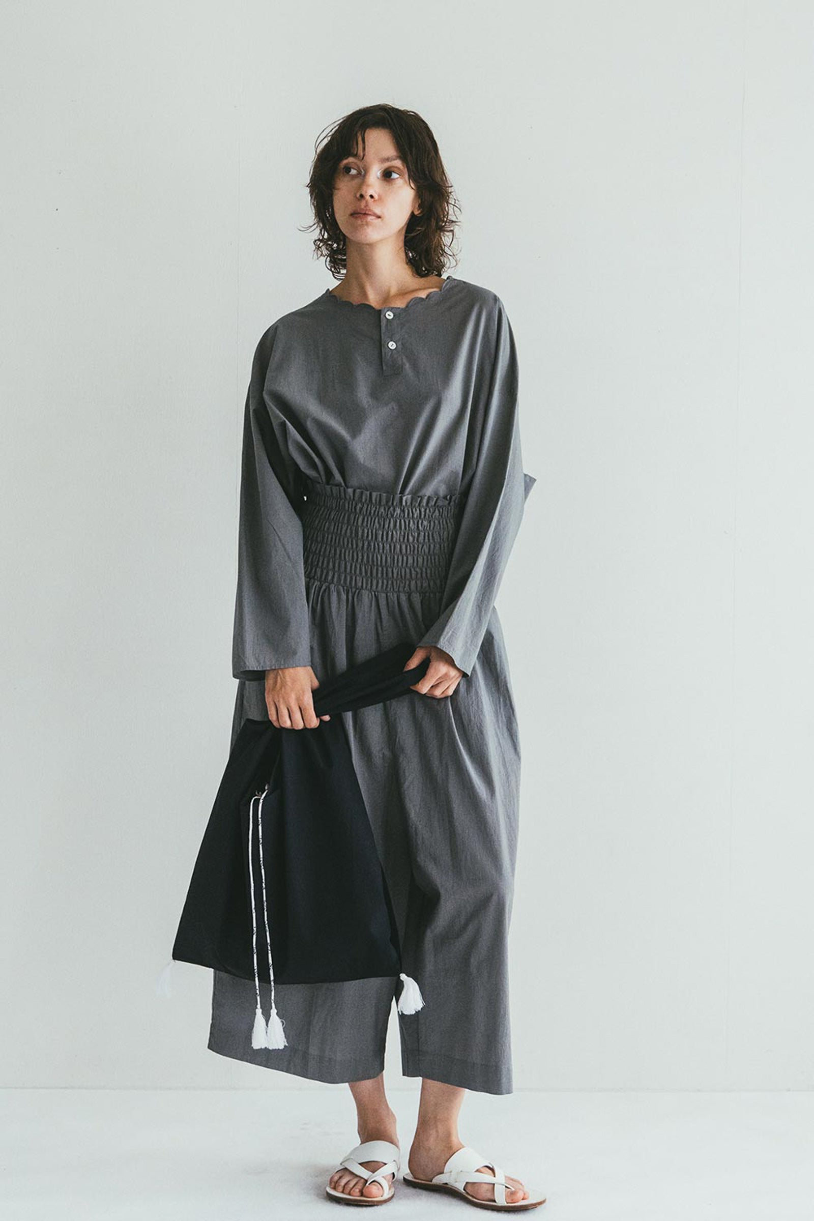 Women Cotton Shiring Pants - Grey