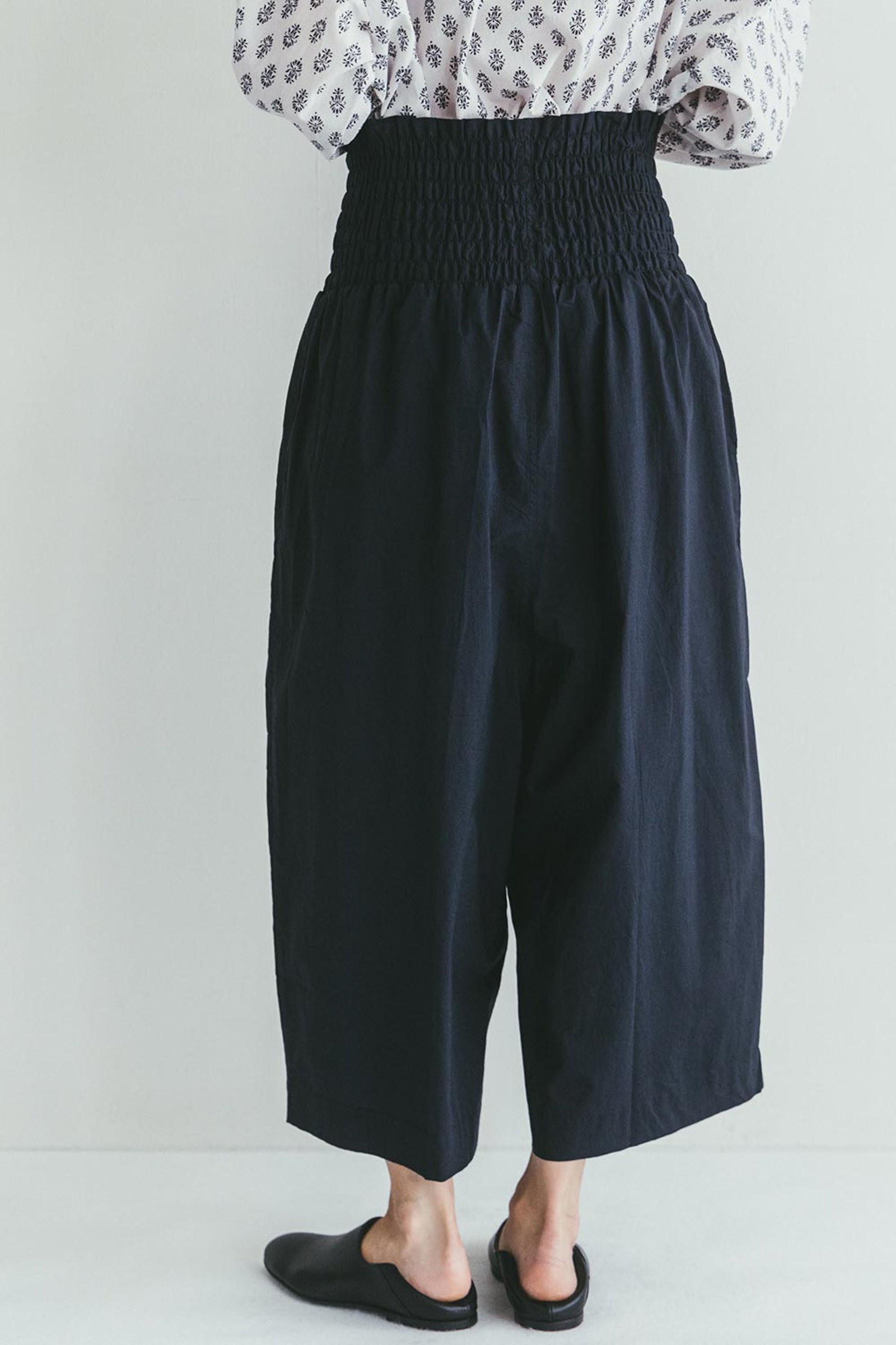 Women Cotton Shiring Pants - Ink Black