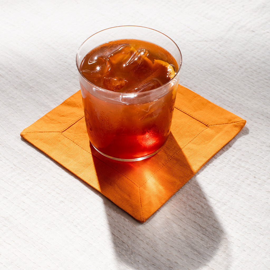 Linen Cocktail Napkins [Red, Set of 4]