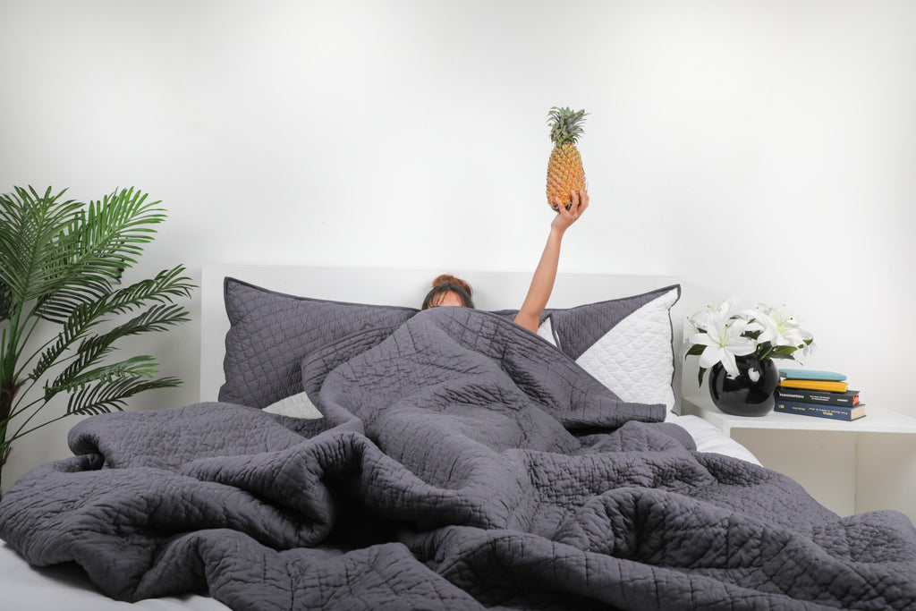 Charcoal - All Weather Organic Quilt Coverlet