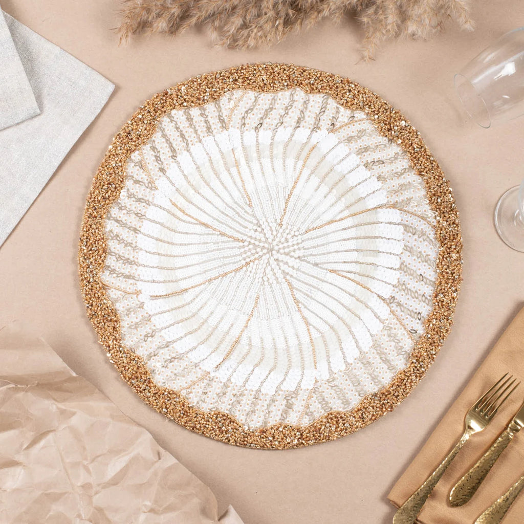 Handmade & Handcrafted Beaded Opulent Placemat (Set of 2)